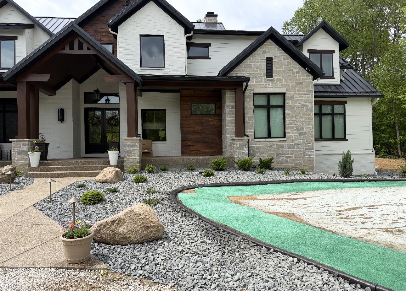 Daylight view of featured Bradley's Landscaping estate project