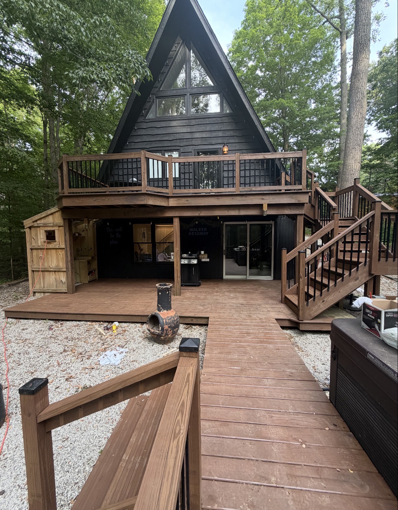 A-Frame Cabin Deck